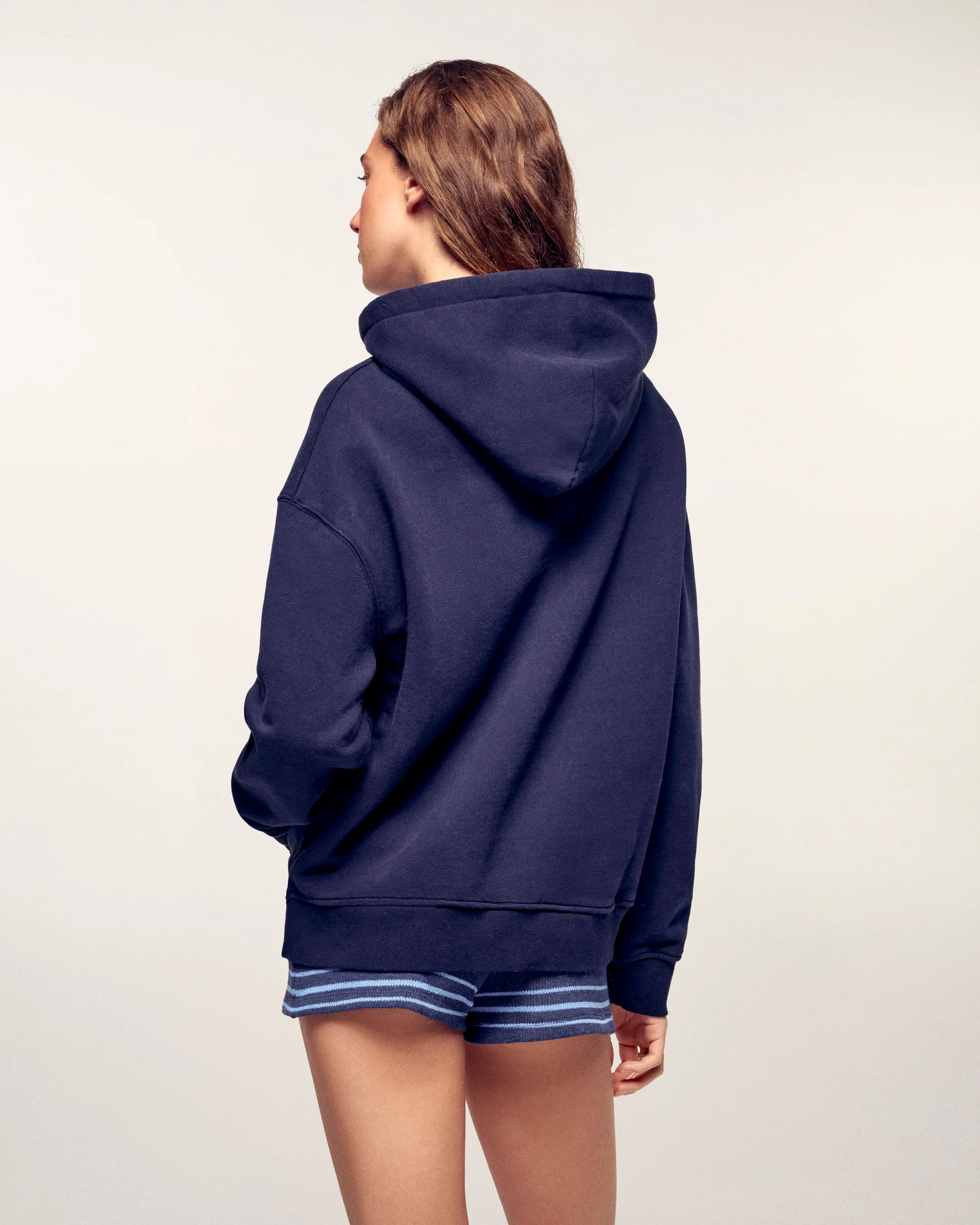 Heart Hoodie Sweatshirt (S25 / WOMEN / Navy) - Image 5