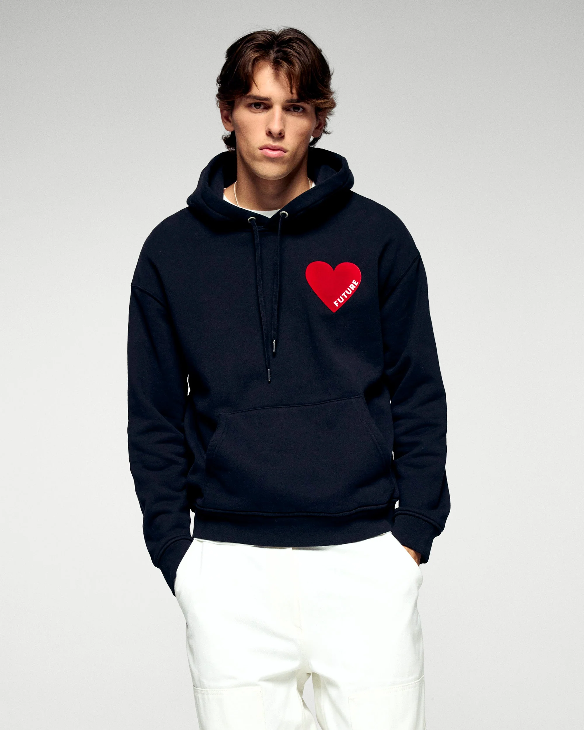 Hoodie Sweatshirt (H25 / MEN / Black) - Image 3