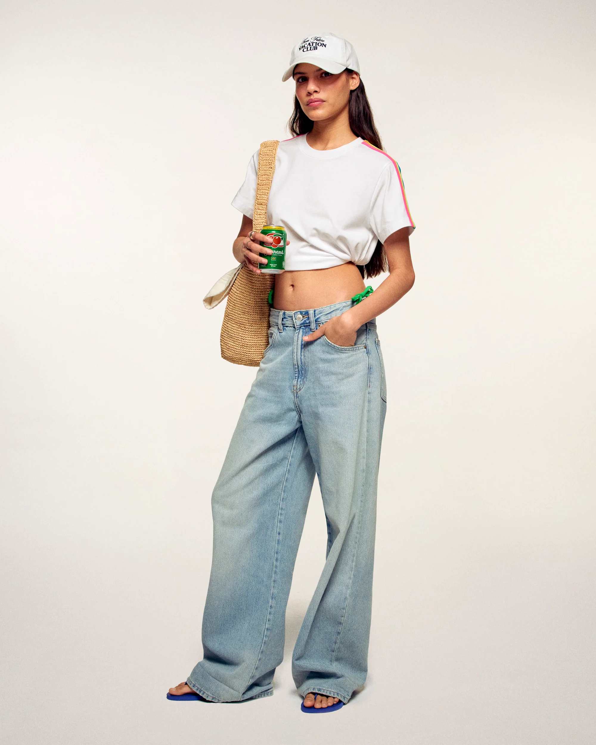 Striped Crewneck T-shirt (S26 / FEMME / Blanc) - Image 3