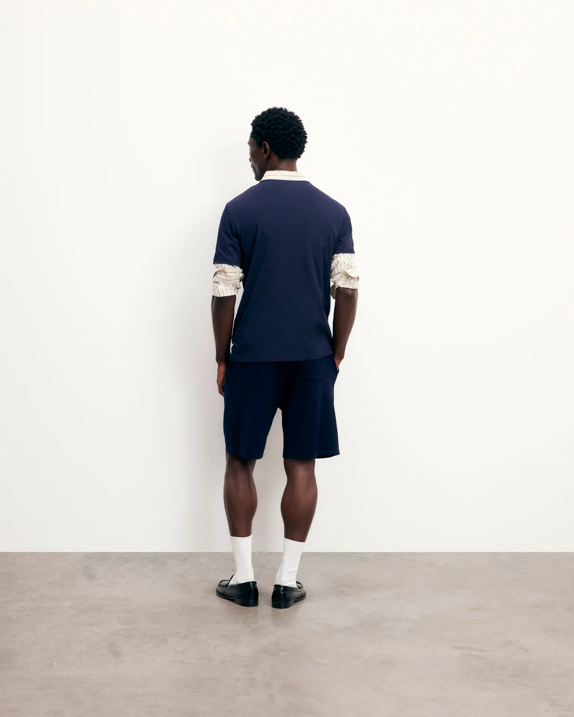 Crewneck Short Sleeve T-shirt (S25 / MEN / Navy) - Image 4