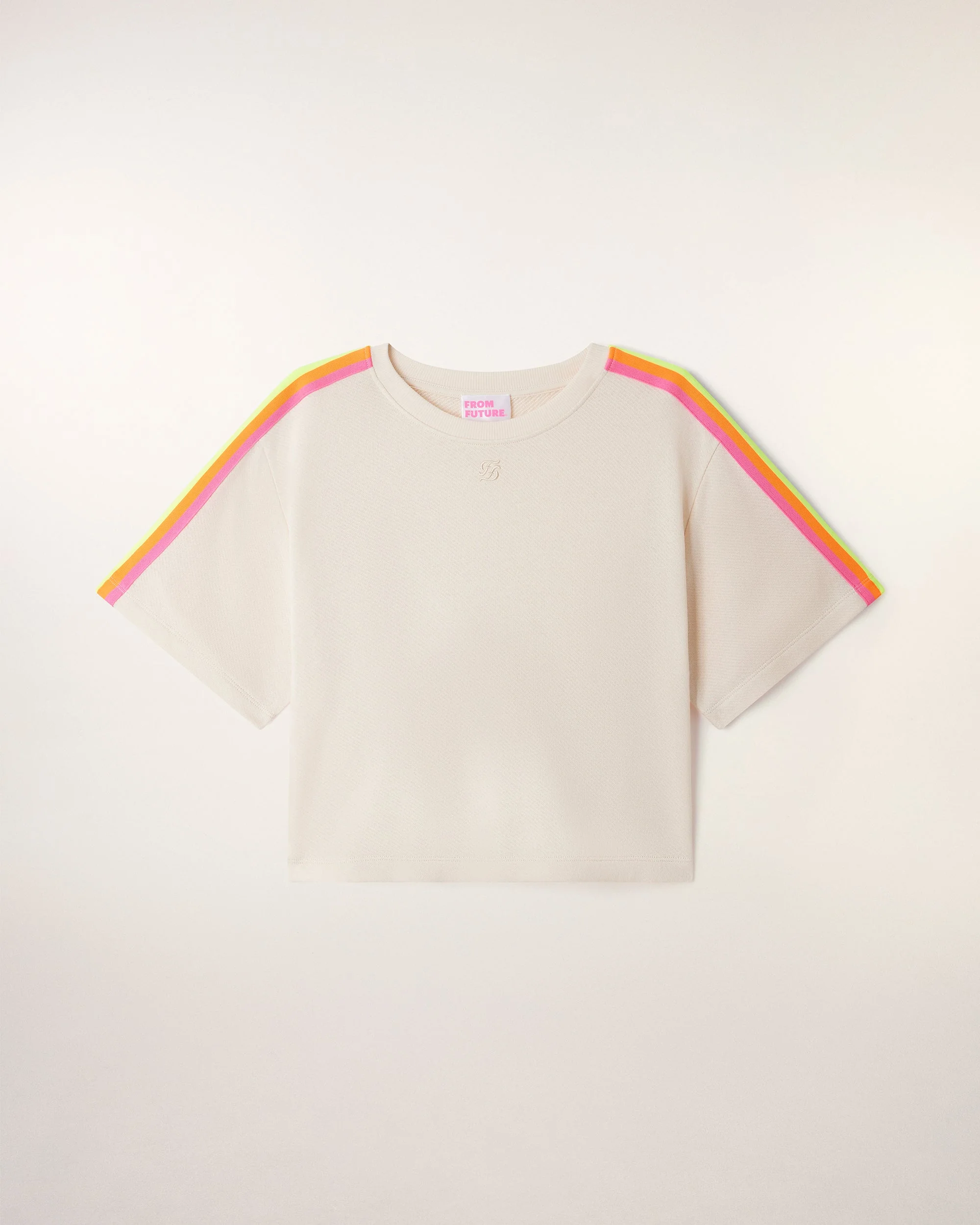 Striped Crop T-Shirt (S26 / FEMME / Sable) - Image 5