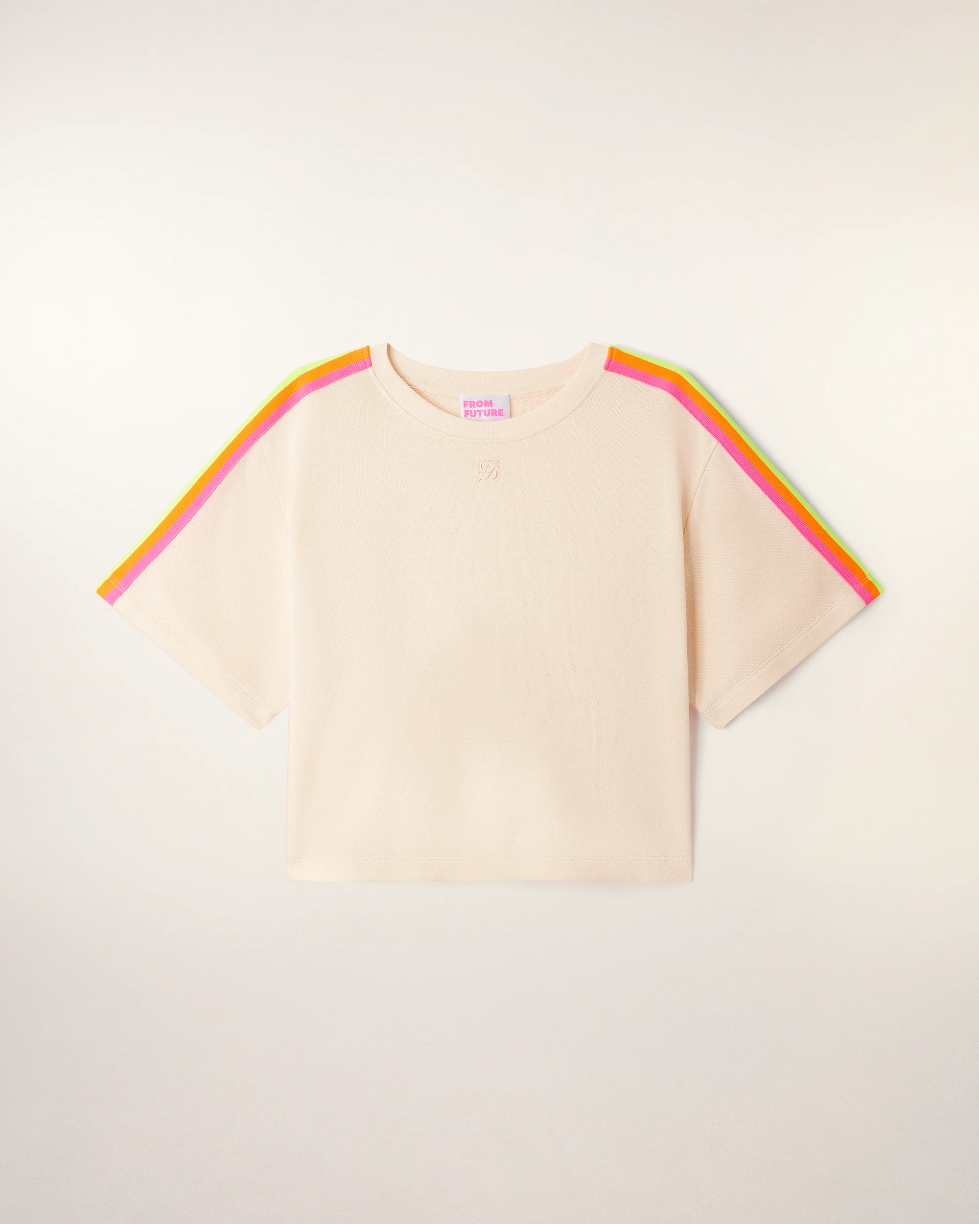 Striped Crop T-Shirt (S26 / FEMME / Sable) - Image 7