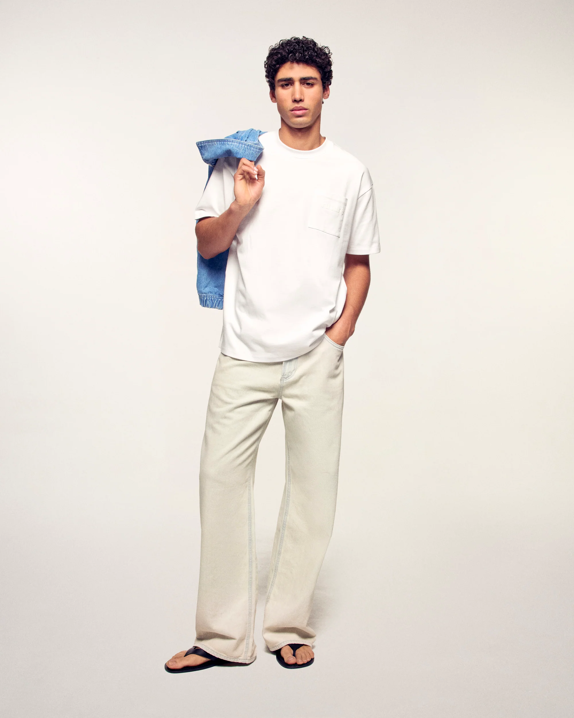 Crewneck Pocket T-shirt (S26 / HOMME / Ecru) - Image 3