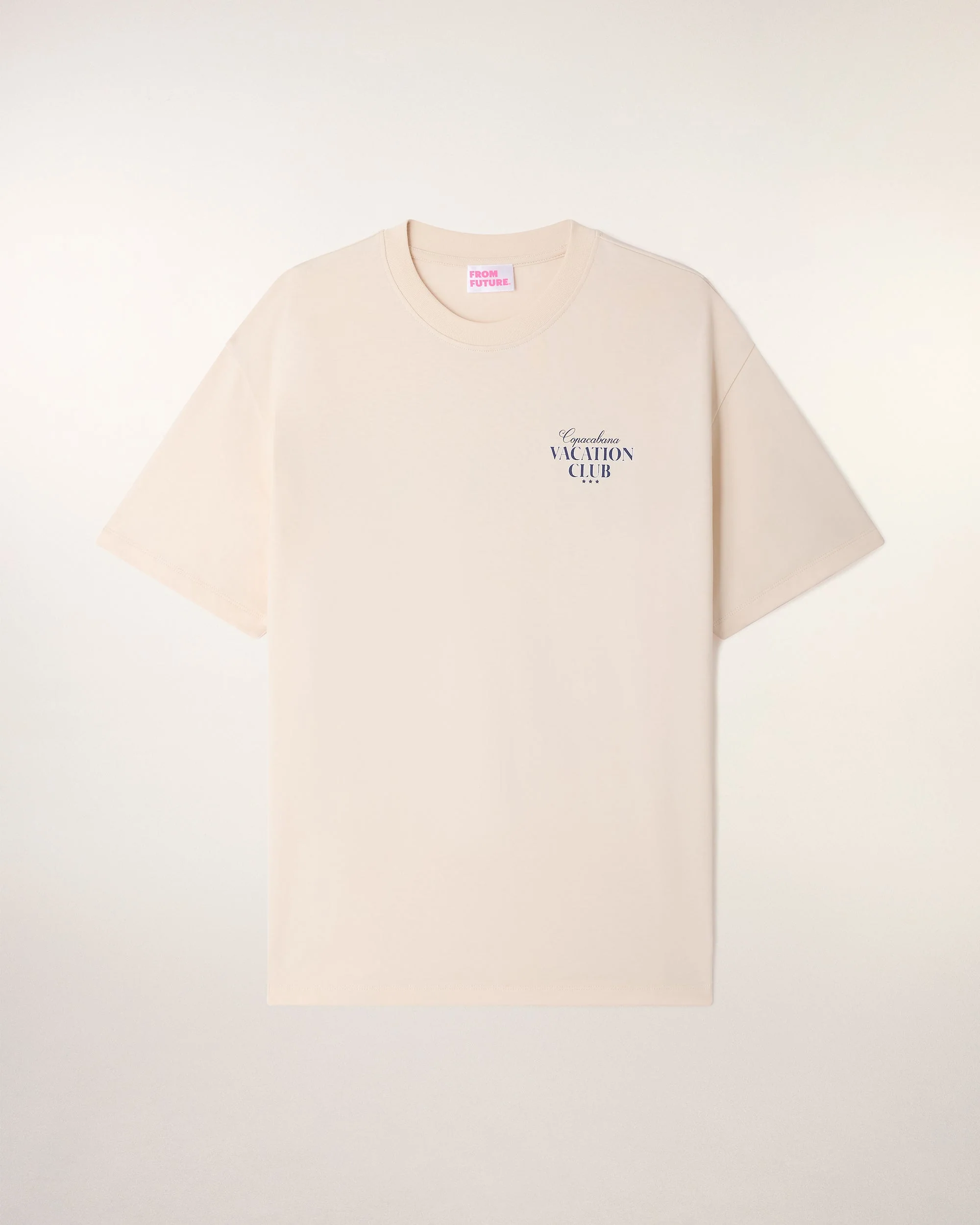 Printed "Copacabana Vacation Club" T-shirt (S26 / HOMME / Sable) - Image 6
