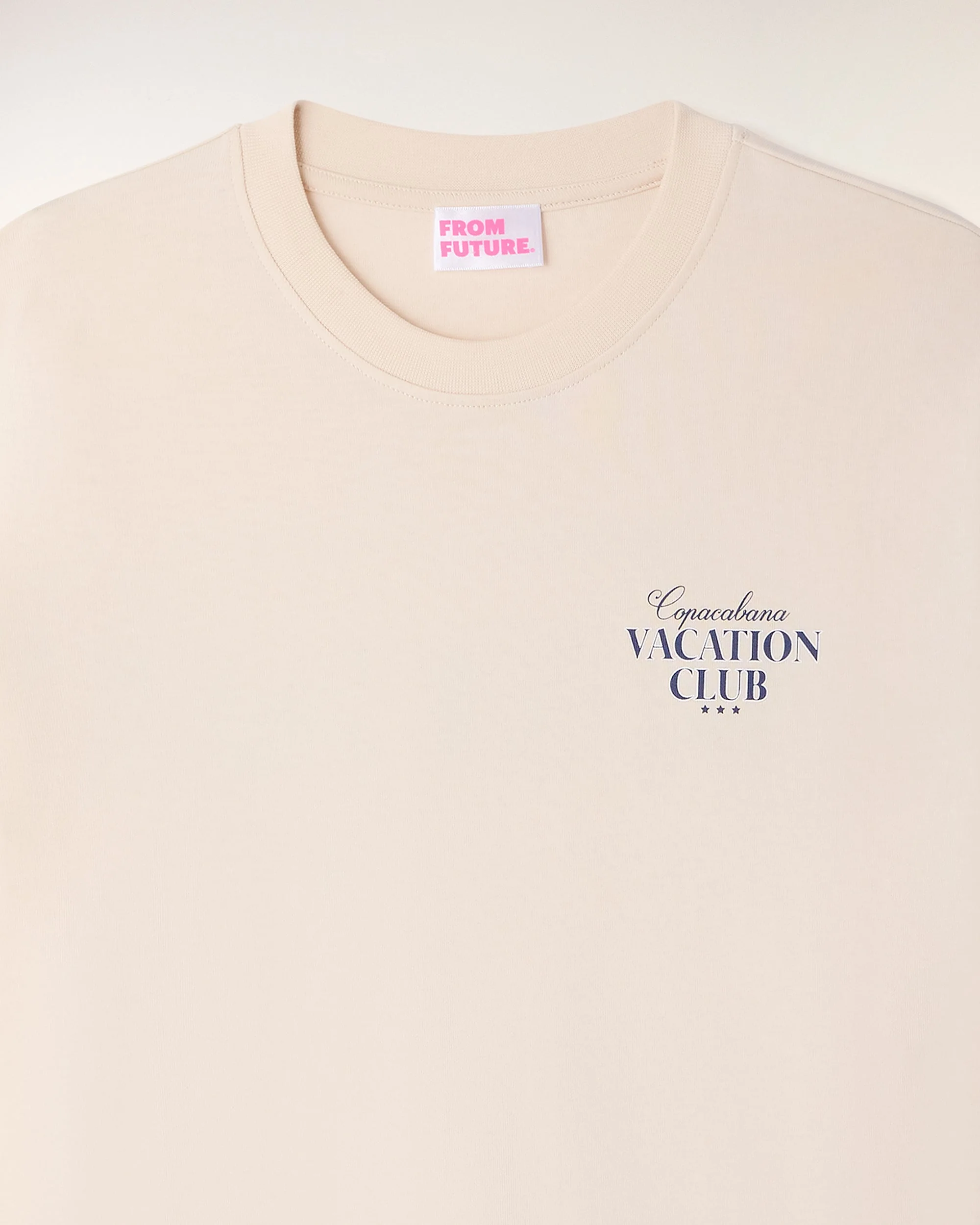 Printed "Copacabana Vacation Club" T-shirt (S26 / HOMME / Sable) - Image 8