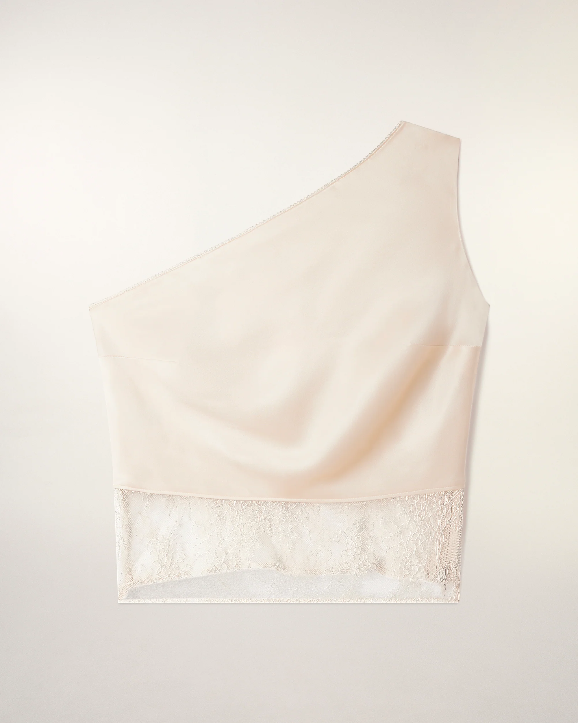 Asymmetric Lace Top (S26 / FEMME / Champagne) - Image 5