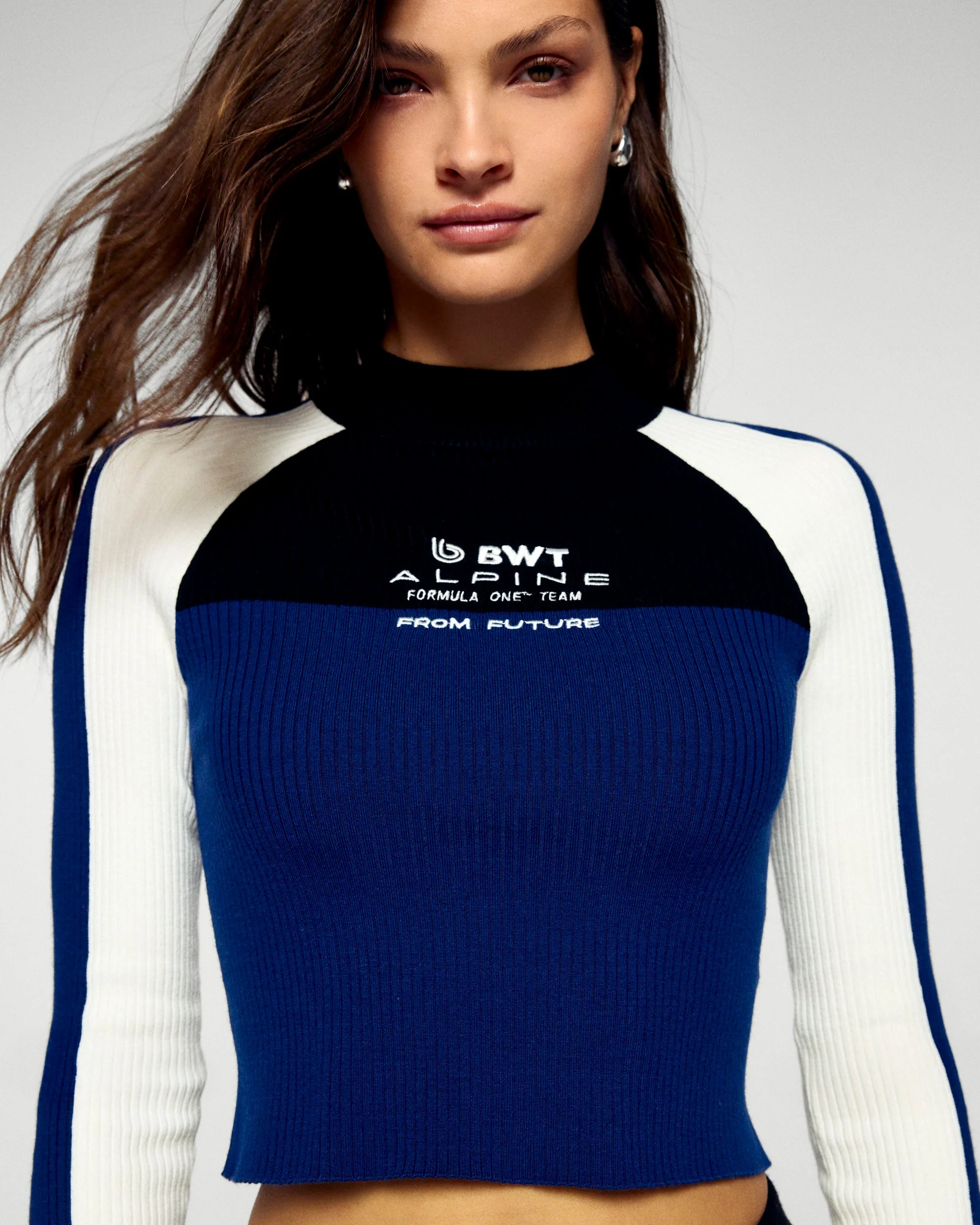 Mock Neck Top (H25 / WOMEN / Dark Blue / RWS) - Image 3