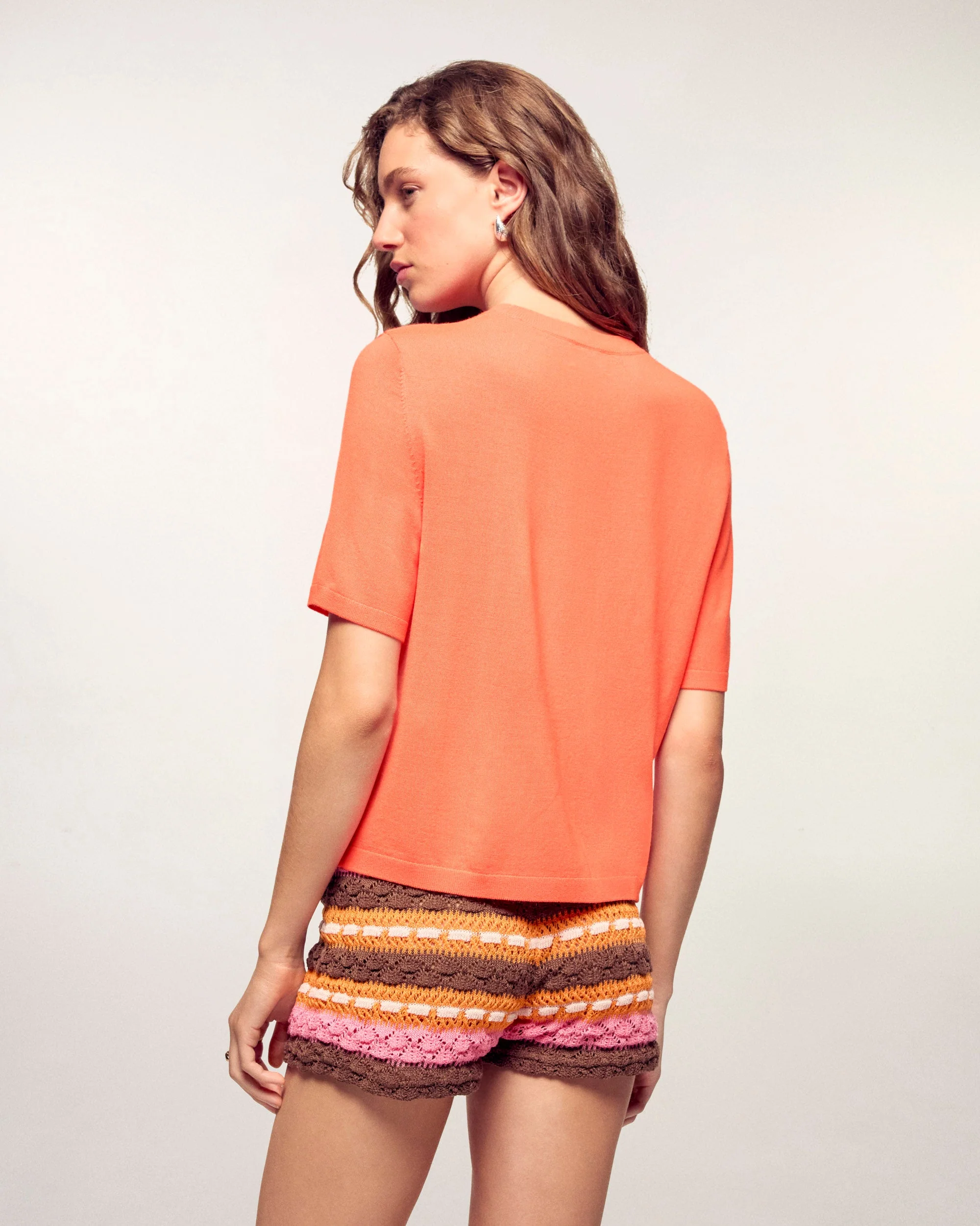 "Copacabana Future Club" Short Sleeve Top (S26 / FEMME / Fire Orange / RWS) - Image 2