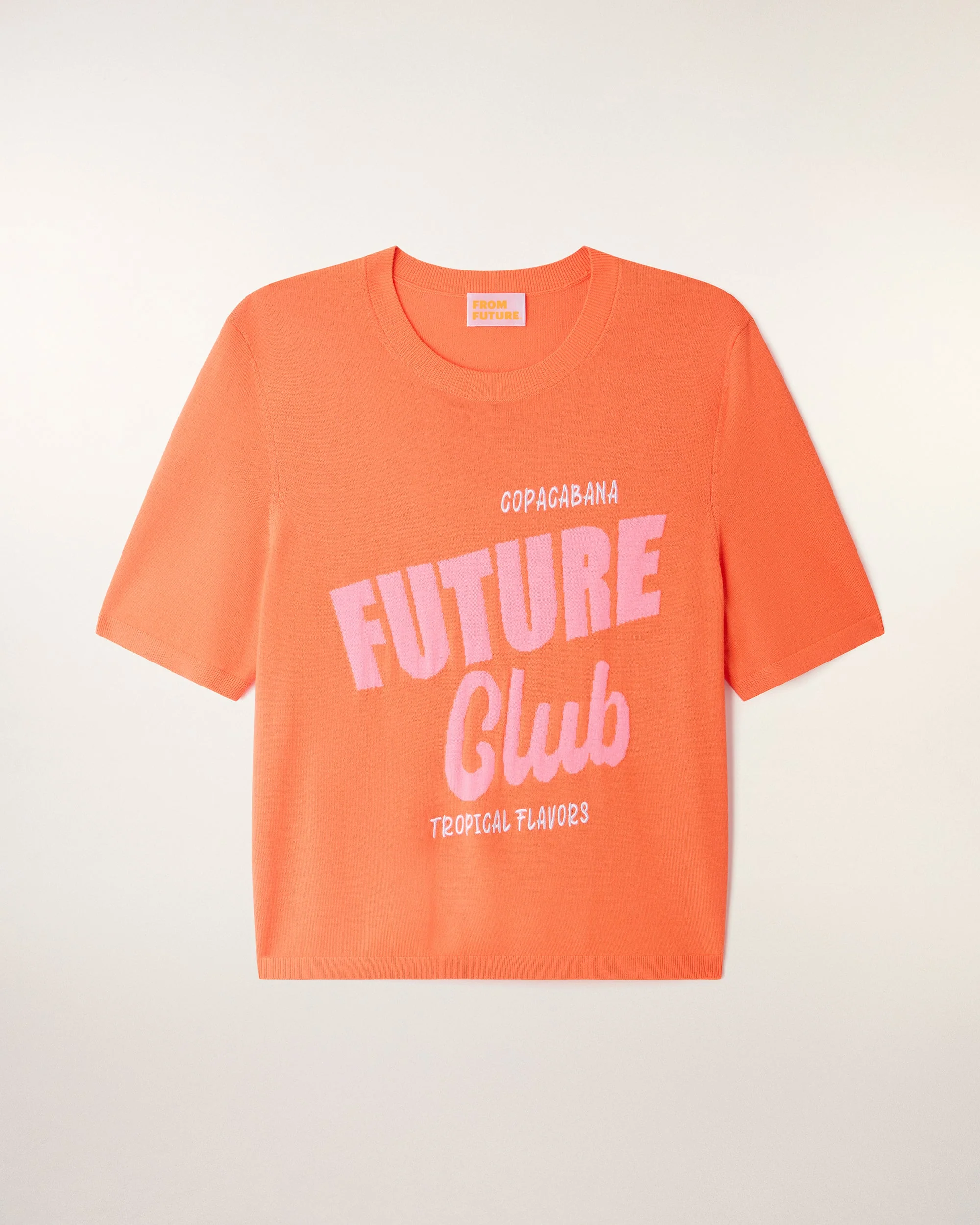 "Copacabana Future Club" Short Sleeve Top (S26 / FEMME / Fire Orange / RWS) - Image 5