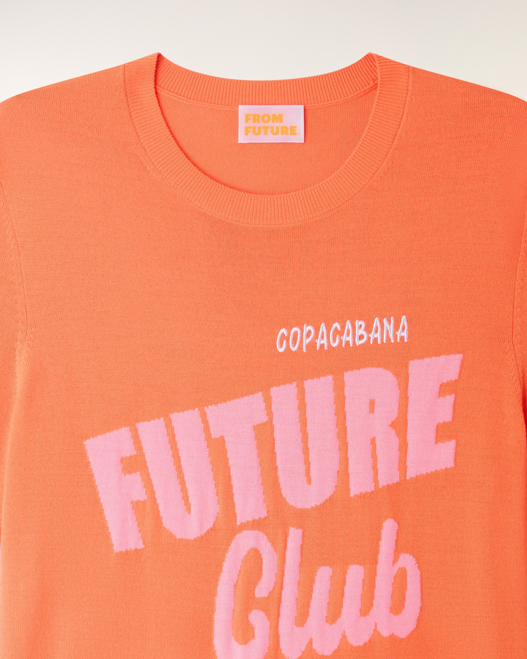 "Copacabana Future Club" Short Sleeve Top (S26 / FEMME / Fire Orange / RWS) - Image 6